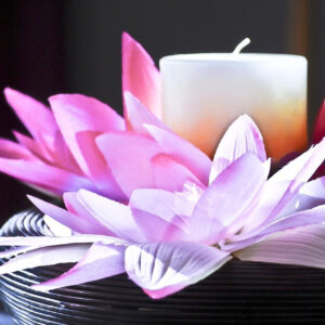 Blush Petal Pillar Candle​